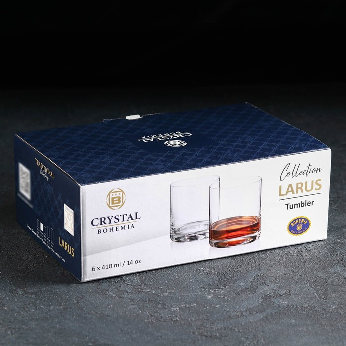 Набор стаканов для виски Larus, 410 мл, 6 шт Набор стаканов для виски Larus, 410 мл, 6 шт