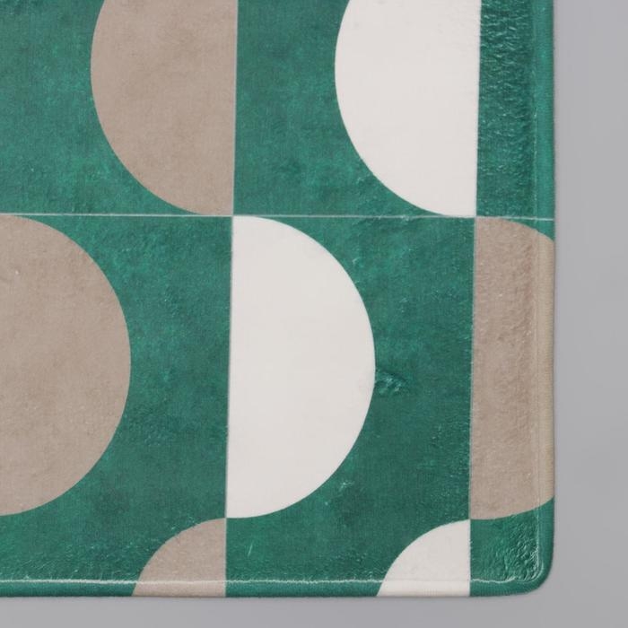 Коврик для дома Доляна «Сфера», 40×60 см, цвет зелёно-бежевый Коврик для дома Доляна «Сфера», 40×60 см, цвет зелёно-бежевый