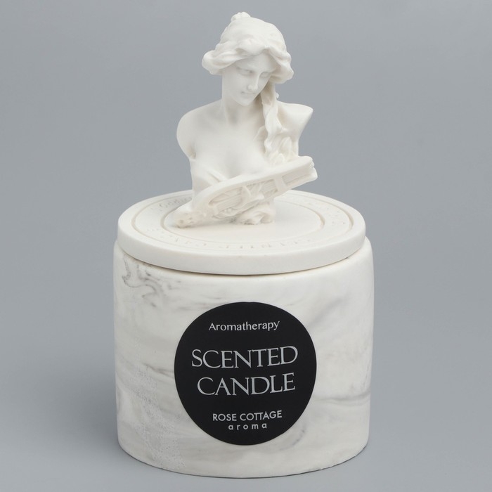 Свеча в бетоне ароматическая  Свеча в бетоне ароматическая "Персик", соевый воск