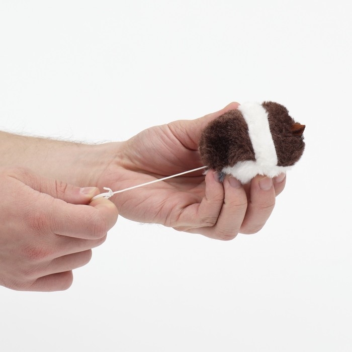 Игрушка вибрирующая, 5 см, бело-коричневая Игрушка вибрирующая, 5 см, бело-коричневая