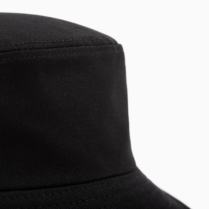 Панама MINAKU с надписью, цвет чёрный, размер 56-58 Панама MINAKU с надписью, цвет чёрный, размер 56-58