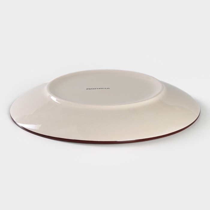 Тарелка керамическая десертная Доляна «Морской мир», d=19 см, цвет голубой