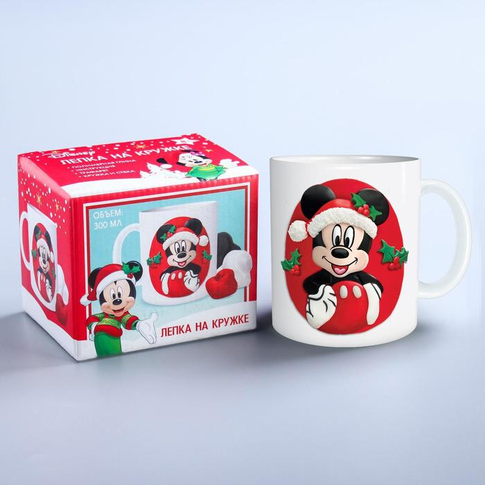 Набор для декора кружки полимерной глиной Набор для декора кружки полимерной глиной "Новый год!", Микки Маус