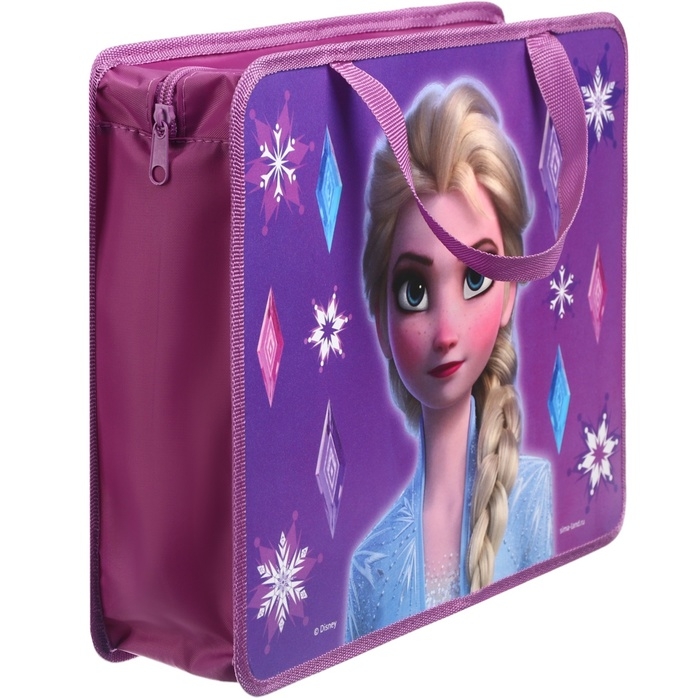 Папка с ручками А4, 33х26х7 см, на молнии, пластик, Холодное сердце Папка с ручками А4, 33х26х7 см, на молнии, пластик, Холодное сердце