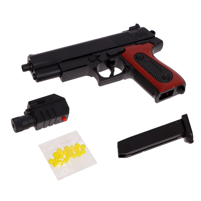 Детское оружие Пистолет пневматический детский «Классик», с фонариком и лазером Детское оружие Пистолет пневматический детский «Классик», с фонариком и лазером