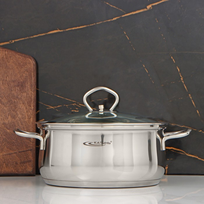 Кастрюля «Лира» 3.2 л, d=20 см, капсульное дно, индукция Кастрюля «Лира» 3.2 л, d=20 см, капсульное дно, индукция