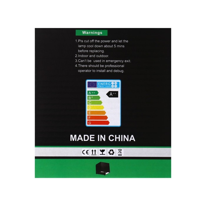 Светильник фасадный «Куб», FSD-063, 6 Вт, 3000К, регулир. луч, IP65, 220 В, пластик, черный 100842 Светильник фасадный «Куб», FSD-063, 6 Вт, 3000К, регулир. луч, IP65, 220 В, пластик, черный 100842