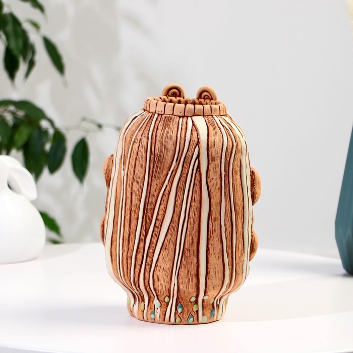 Сувенир керамика Сувенир керамика "Девочка из сказки с единорогом" (Ваза), светлая h=24,5 см V=1,5л