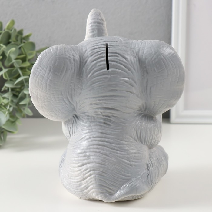 Копилка Копилка "Слоненок" серый высота 19 см, ширина 15 см, длина 13 см