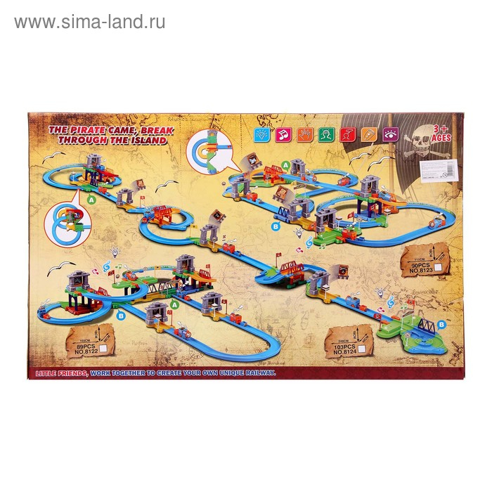 Железная дорога &laquo;Пиратские истории&raquo;, работает от батареек