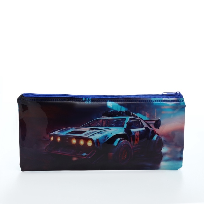 Косметичка-пенал на молнии, цвет синий Косметичка-пенал на молнии, цвет синий