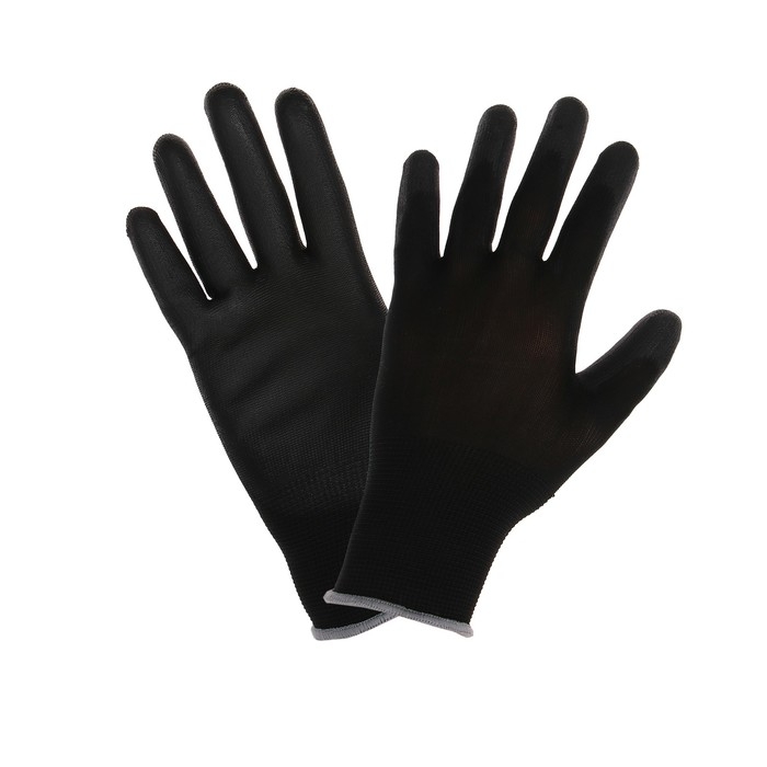 Перчатки садовые, нейлоновые, с латексной пропиткой, размер 9, чёрные, Greengo Перчатки садовые, нейлоновые, с латексной пропиткой, размер 9, чёрные, Greengo