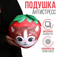 Подушка антистресс «Котик-клубничка»