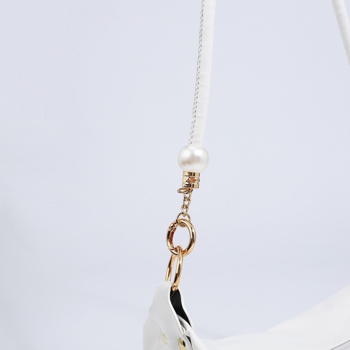 Сумка-багет на молнии, цвет белый Сумка-багет на молнии, цвет белый