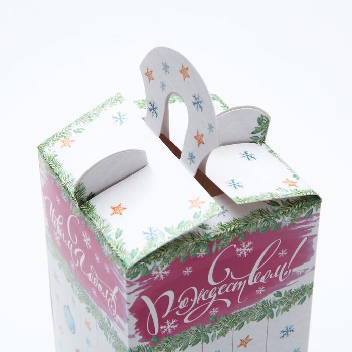 Подарочная коробка Подарочная коробка "Акварельная серия. Подарок", 9,5 х 9,5 х 19,7 см