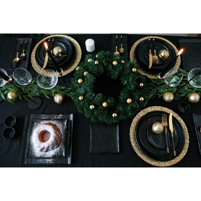 Ёлочные игрушки, шары новогодние , пластик, набор d-3 см, 24 шт Ёлочные игрушки, шары новогодние , пластик, набор d-3 см, 24 шт "Классика ассорти" золото