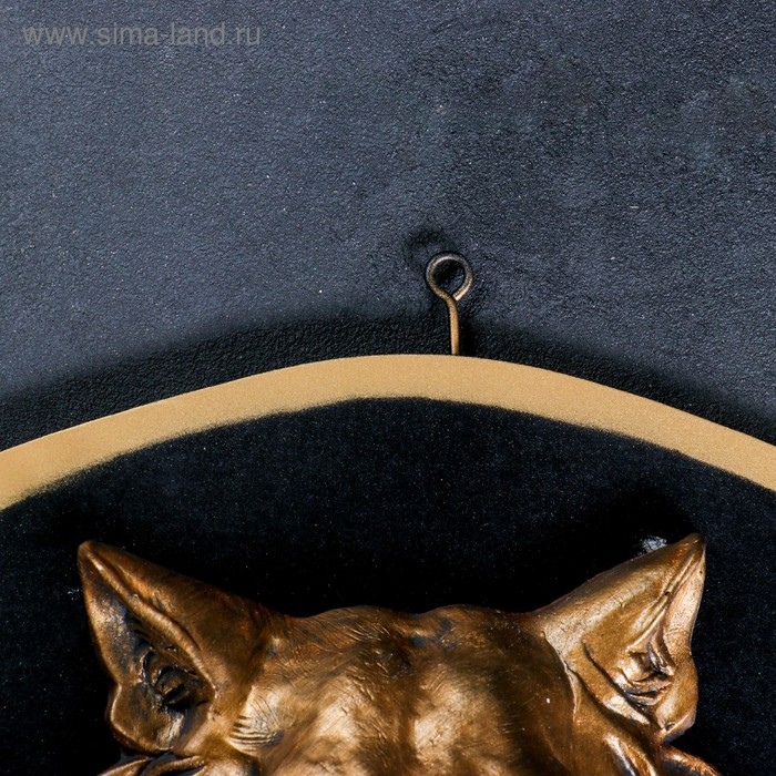 Панно Панно "Голова волка" бронза/черный, 40см