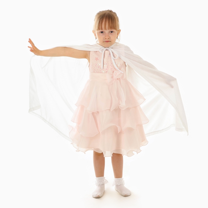 Карнавальный плащ детский, плюш белый, длина 80 см Карнавальный плащ детский, плюш белый, длина 80 см