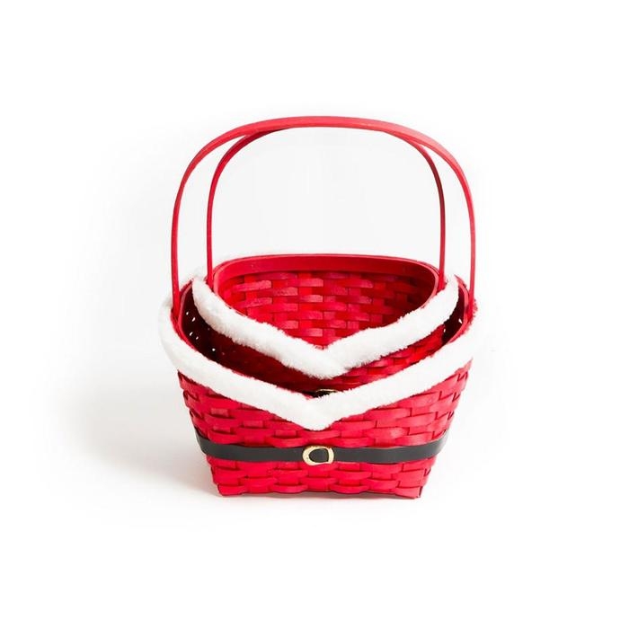 Набор корзин «Красная шубка», 2 шт: 28×22×11/33,5 см, 22×17×9/27 см, шпон Набор корзин «Красная шубка», 2 шт: 28×22×11/33,5 см, 22×17×9/27 см, шпон