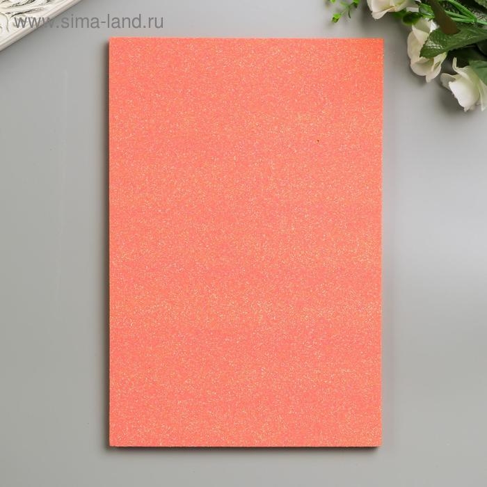 Фоамиран Фоамиран "Неоновый блеск - яркий оранж" 2 мм формат А4 (набор 5 листов)