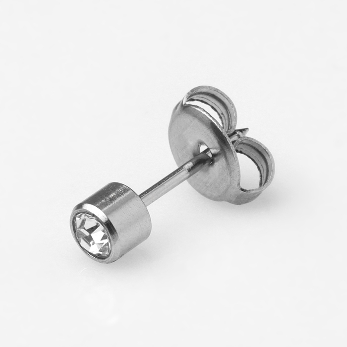 Пистолет одноразовый для пирсинга, серьга в комплекте «Классика», цвет белый в серебре Пистолет одноразовый для пирсинга, серьга в комплекте «Классика», цвет белый в серебре