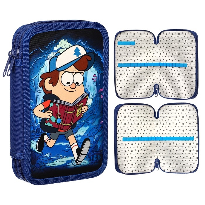 Пенал 2 секции,125х205х40 мм, ламинированный картон, Гравити Фолз Пенал 2 секции,125х205х40 мм, ламинированный картон, Гравити Фолз