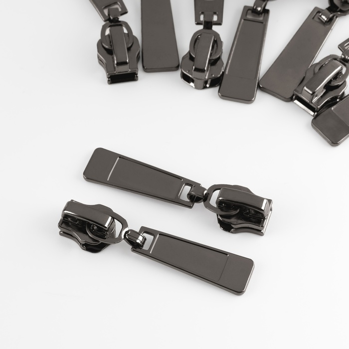 Бегунок автоматический для металлической молнии, №5, 10 шт, цвет чёрный никель Бегунок автоматический для металлической молнии, №5, 10 шт, цвет чёрный никель