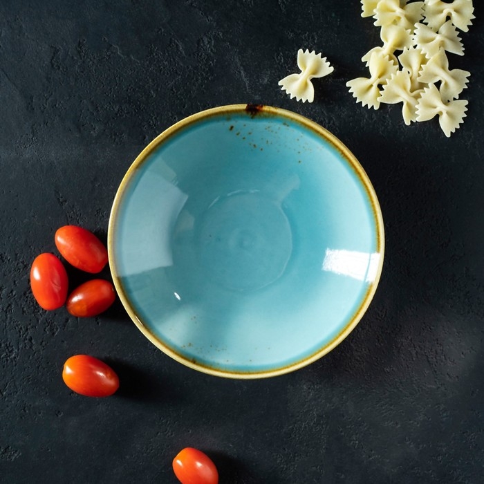 Салатник фарфоровый Magistro «Церера», 400 мл, d=16,5 см, цвет голубой Салатник фарфоровый Magistro «Церера», 400 мл, d=16,5 см, цвет голубой