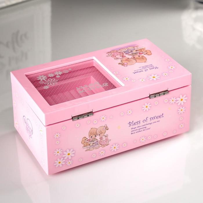 Шкатулка музыкальная Шкатулка музыкальная "Детские секреты" механическая 17х9,5х7,8 см