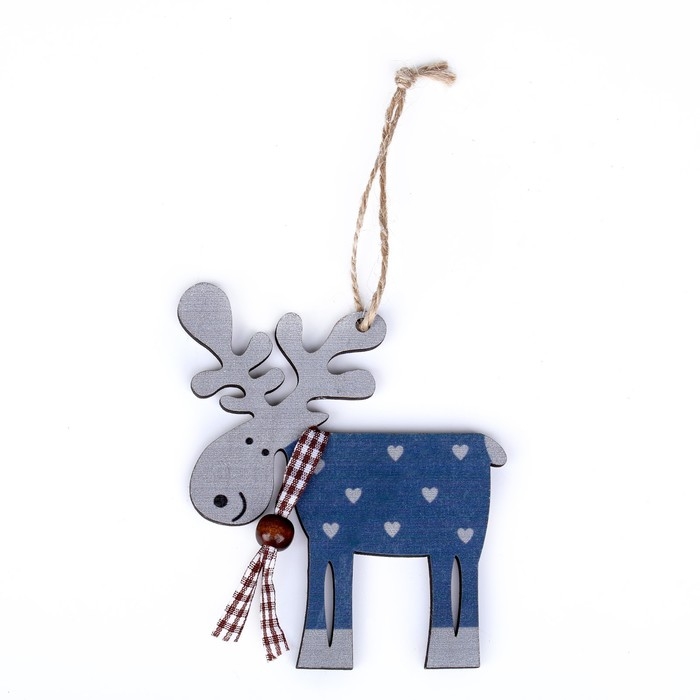 Подвеска новогодняя «Смешной олень», МИКС Подвеска новогодняя «Смешной олень», МИКС