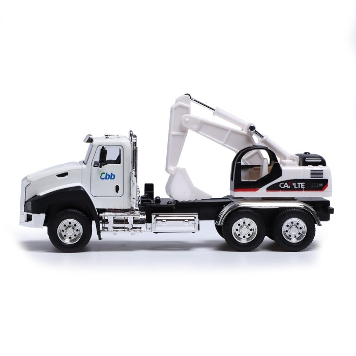 Грузовик металлический «Кран», инерция, открываются двери, свет и звук Грузовик металлический «Кран», инерция, открываются двери, свет и звук