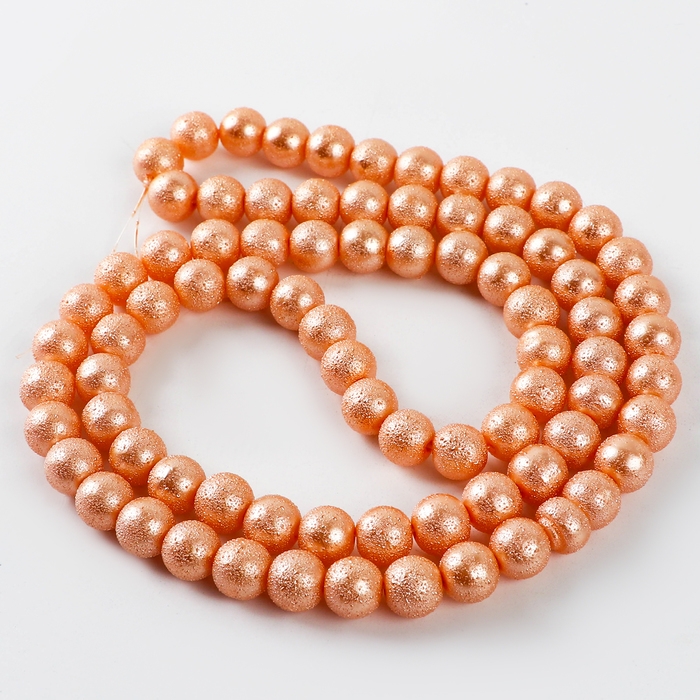 Бусины из стекла, набор 78 шт., размер 1 шт. — 10 мм, цвет оранжевый