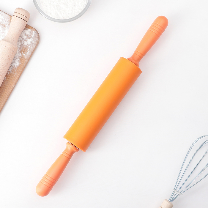 Скалка Доляна «Севилья», 43×5 см, рабочая часть 19,5 см, цвет МИКС Скалка Доляна «Севилья», 43×5 см, рабочая часть 19,5 см, цвет МИКС