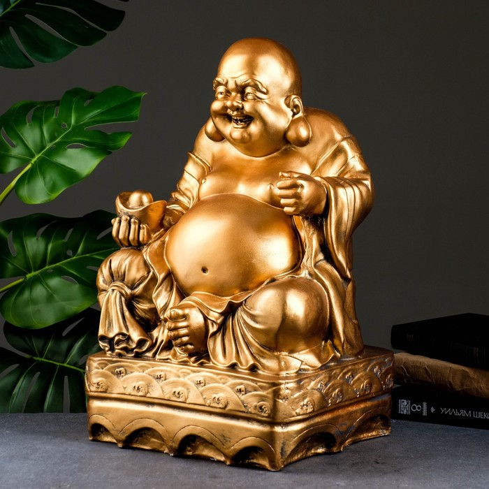 Копилка Копилка "Хотей сидя большой" бронза, 32х25х48см