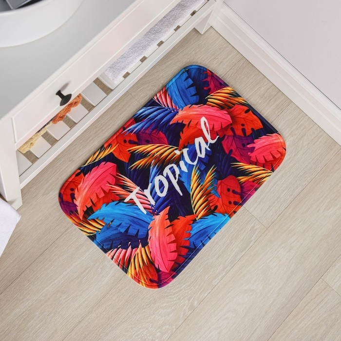 Коврик для ванной и тулета Доляна «Tropical», 40×60 см Коврик для ванной и тулета Доляна «Tropical», 40×60 см