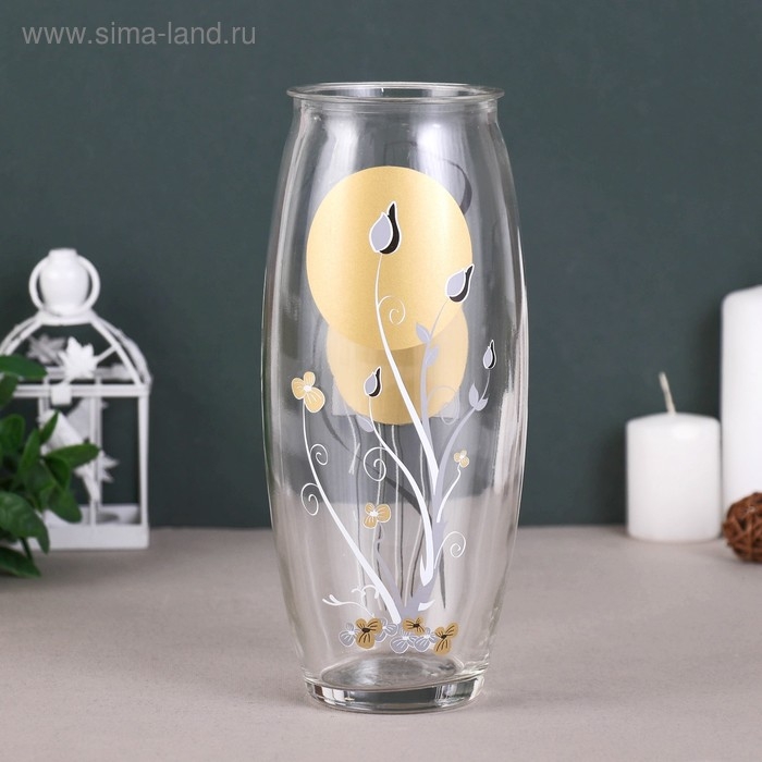 Ваза  Абстракция №3 с росписью на проз.стекле, d-7см 10х23 см Ваза  Абстракция №3 с росписью на проз.стекле, d-7см 10х23 см