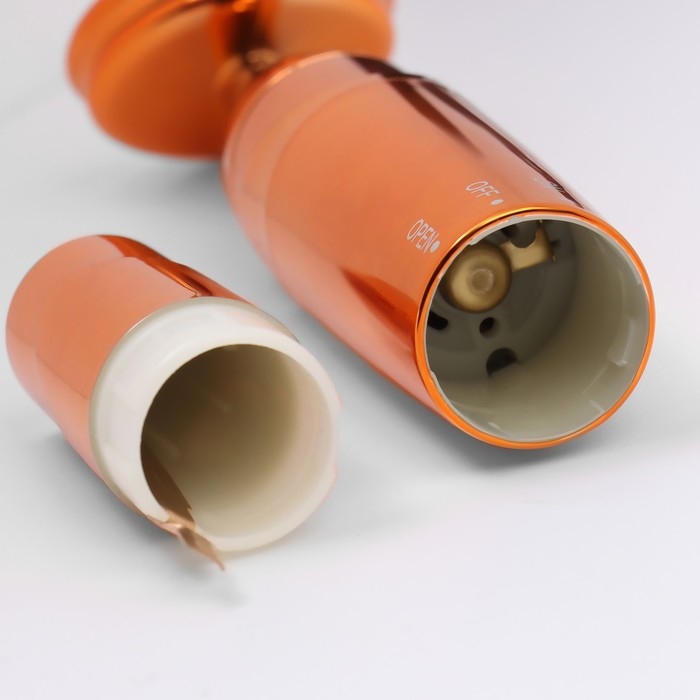 Массажёр для лица, 3,4 &times; 15 см, две насадки, цвет медный