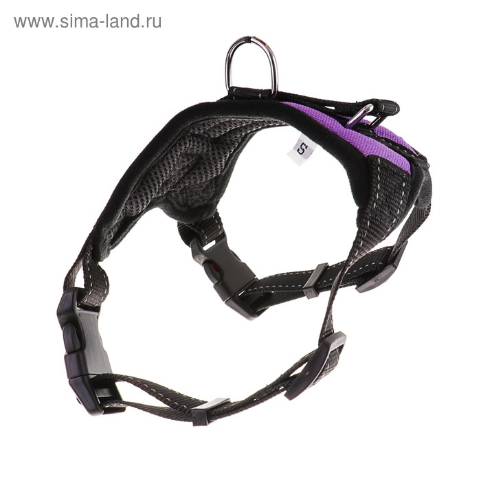 Шлейка К7 мягкая светоотражающая, размер М, ОГ 52-66 см, вес 9,5-17,5 кг, фиолетовая Шлейка К7 мягкая светоотражающая, размер М, ОГ 52-66 см, вес 9,5-17,5 кг, фиолетовая
