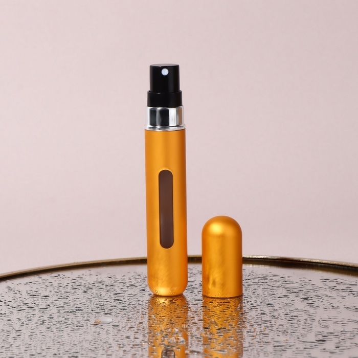 Атомайзер для парфюма, с распылителем, 10 мл, цвет золотистый Атомайзер для парфюма, с распылителем, 10 мл, цвет золотистый