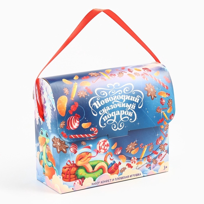 Новогодний подарок, сладкий, детский «Сказочный подарок», конфеты + мягкая игрушка, 250 г Новогодний подарок, сладкий, детский «Сказочный подарок», конфеты + мягкая игрушка, 250 г