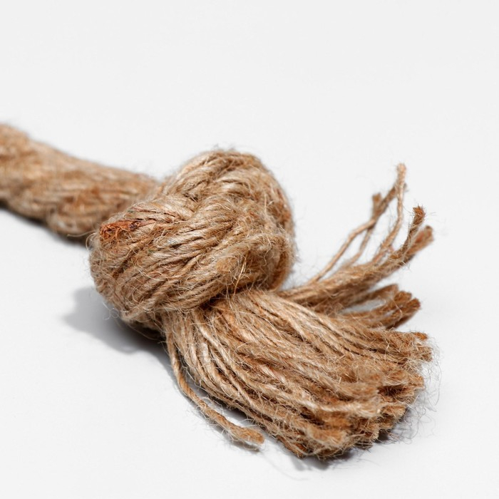 Игрушка мягкая для собак  Игрушка мягкая для собак "Пёс" с пищалкой и канатом, 39 х 11 см, коричневая