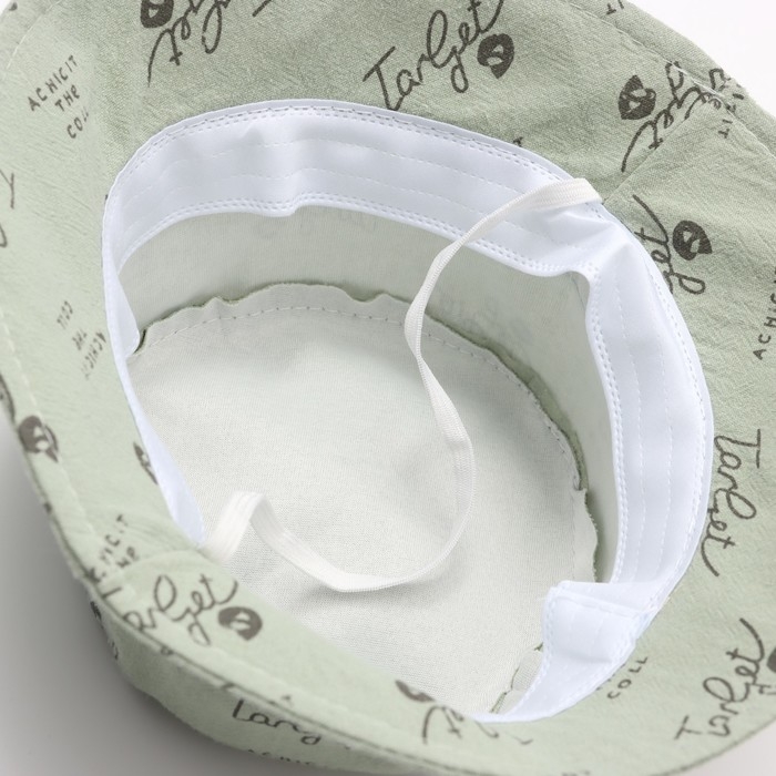 Панама детская Панама детская "Надписи" MINAKU, цв,зелёный , р-р 48-50