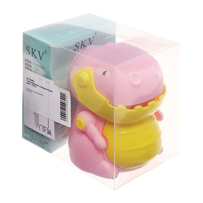 Точилка механическая с контейнером Точилка механическая с контейнером "Дракон" розовый