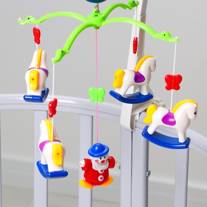 Мобиль музыкальный на кроватку «Милый малыш. Лошадки», заводной, Крошка Я Мобиль музыкальный на кроватку «Милый малыш. Лошадки», заводной, Крошка Я