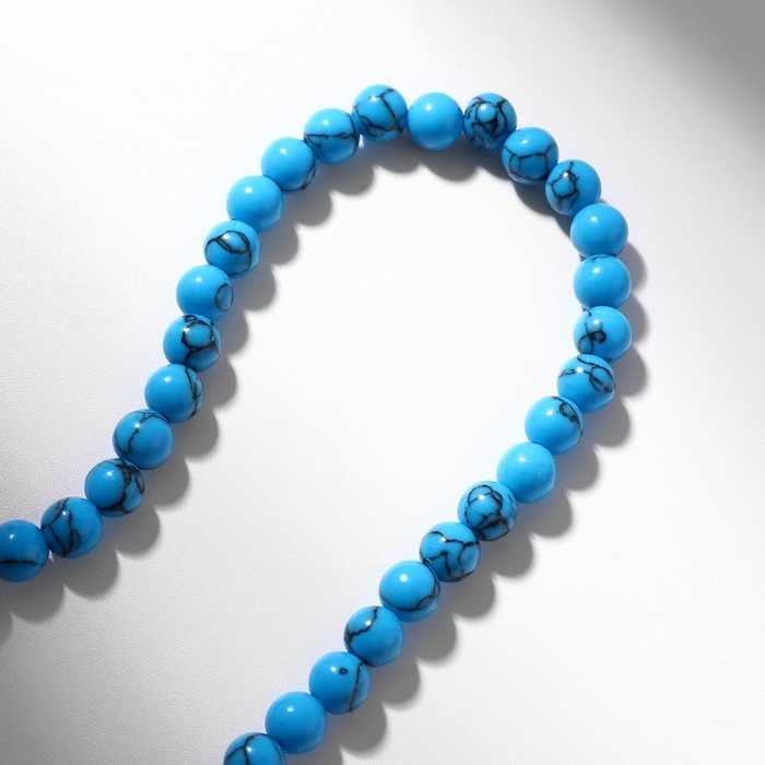 Бусы шар №6 «Бирюза новая», 48 см