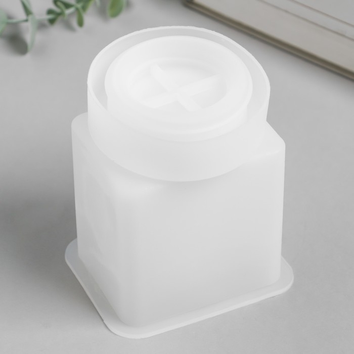 Молд силикон Молд силикон "Баночка квадратная" с крышкой 9,3х9,3х11,8 см