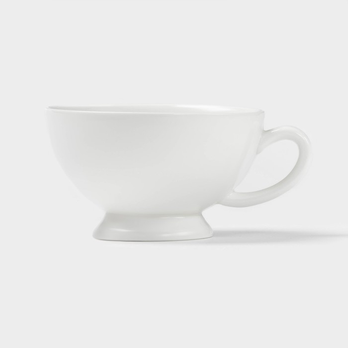 Чайная пара фарфоровая Magistro «Бланш», 2 предмета: чашка 250 мл, блюдце d=15,5 см, цвет белый Чайная пара фарфоровая Magistro «Бланш», 2 предмета: чашка 250 мл, блюдце d=15,5 см, цвет белый