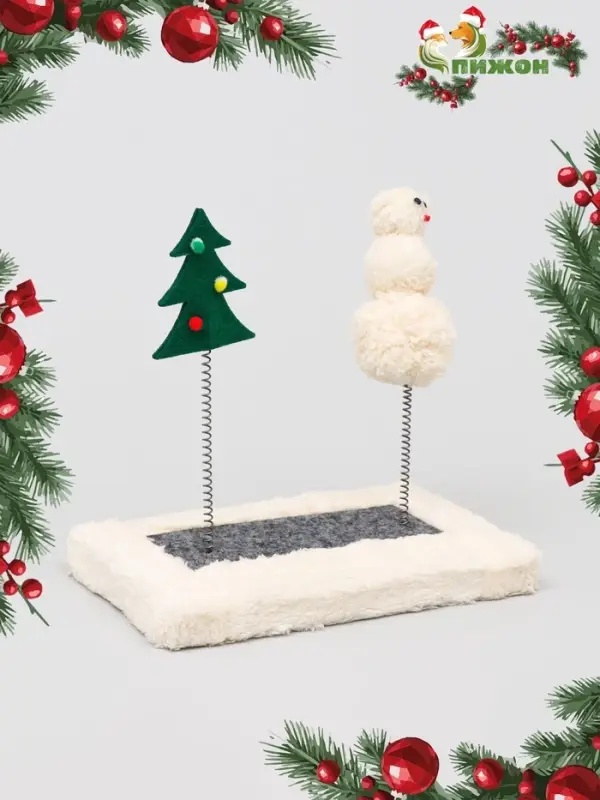Игрушка для кошек с дразнилками  Игрушка для кошек с дразнилками "Зимний лес", микс цветов