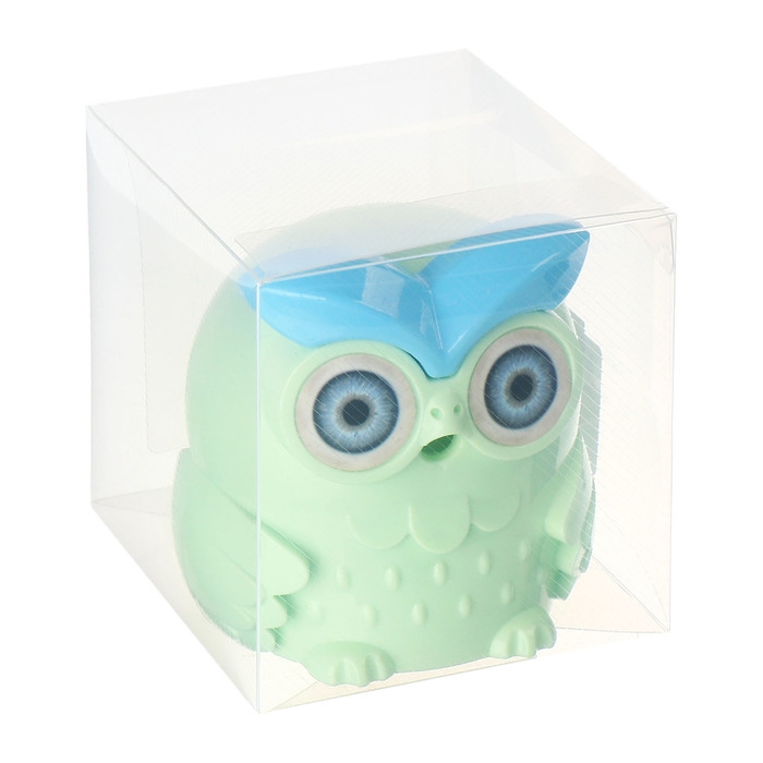 Точилка механическая с контейнером Сова Светло-зеленая