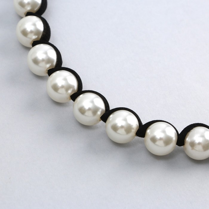 Ободок для волос с жемчугом новогодний «Выбирай счастье» на Новый год Ободок для волос с жемчугом новогодний «Выбирай счастье» на Новый год